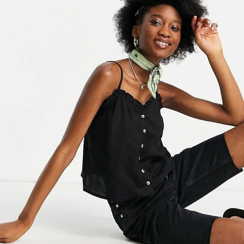NEW ASOS | Ruffle Trim Top - Picture 1 of 1